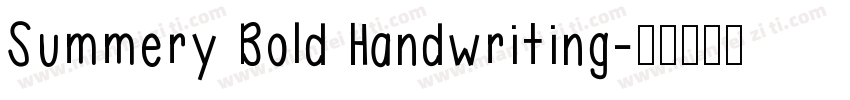 Summery Bold Handwriting字体转换
